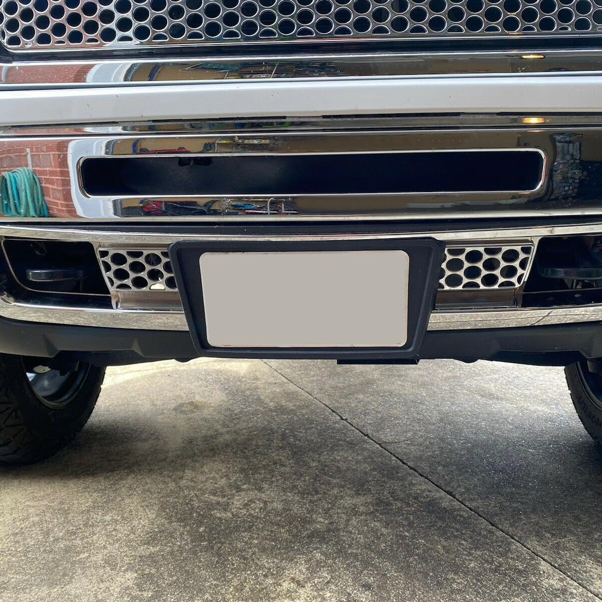 Front Bumper Lower Grille Compatible with 2007-2013 GMC Sierra 1500 Denali Replacement for GM1036131 Bumper Grill Chrome Silver