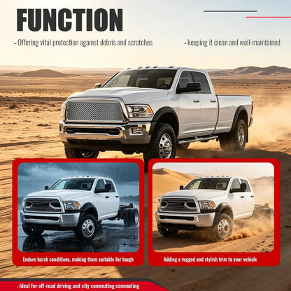 Left Fender Flare Set Compatible with 2011-2018 Ram 4500 5500 | Wheel Arch Cover Protector Set Plastic(PP) Textured Black Driver Side