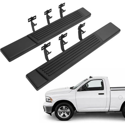 Side Steps Compatible with 2009-2026 Dodge Ram 1500 2500 3500 Classic Regular Cab Running Boards Step Bars Steel+Plastic Powder Coated+Textured Black