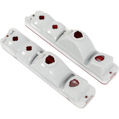 KUAFU Tail Light Lamp Compatible with 1979-1987 Chevy Chevrolet El Camino Malibu GMC Caballero Station Wagon Taillight Driver Side & Passenger Side - Red Lens