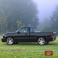 Load image into Gallery viewer, HECASA Tail Lights Compatible with 2003-2006 Chevy Silverado 1500 2500 3500 &amp; 2007 Classic Body Rear Lamp Set w/Bulb and Harness Replacement for GM2800174 GM2801174 (Red/Clear Lens + Chrome Housing)
