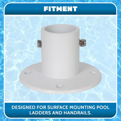 Deck Anchor Flange Cast Aluminum Above Ground Pool Ladders/Handrails/Slide - 1 7/8ââ‚?Inch Diameter of 1.9 Inches(1Pc) LYOM-062-1