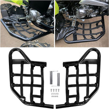 Side Step Nerf Bars Compatible with Yamaha Raptor 700 YFM 700 YFM700R Models Aluminium Foot Guard Pegs W/Black Webbing Nets