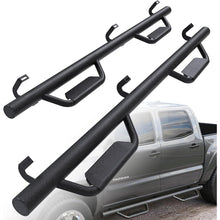 Running Boards Compatible with 2005-2023 Toyota Tacoma Double Cab Dropped Steps Side Steps Hoop Bar Nerf Bars Door (Matte Black)
