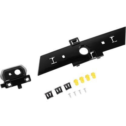 Front Grill Compatible with 2022-2024 Chevrolet Silverado 1500 High Country Front Bumper Grille Plastic(ABS) Painted+Chrome Black+Silvery Replacement for 84884906 85516948