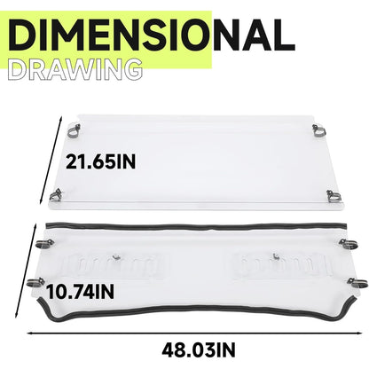 Vented Windshield Compatible with Kubota RTV 900, RTV 900XT, RTV 900XTG (NOT for RTV X900) Full Clear Windscreen