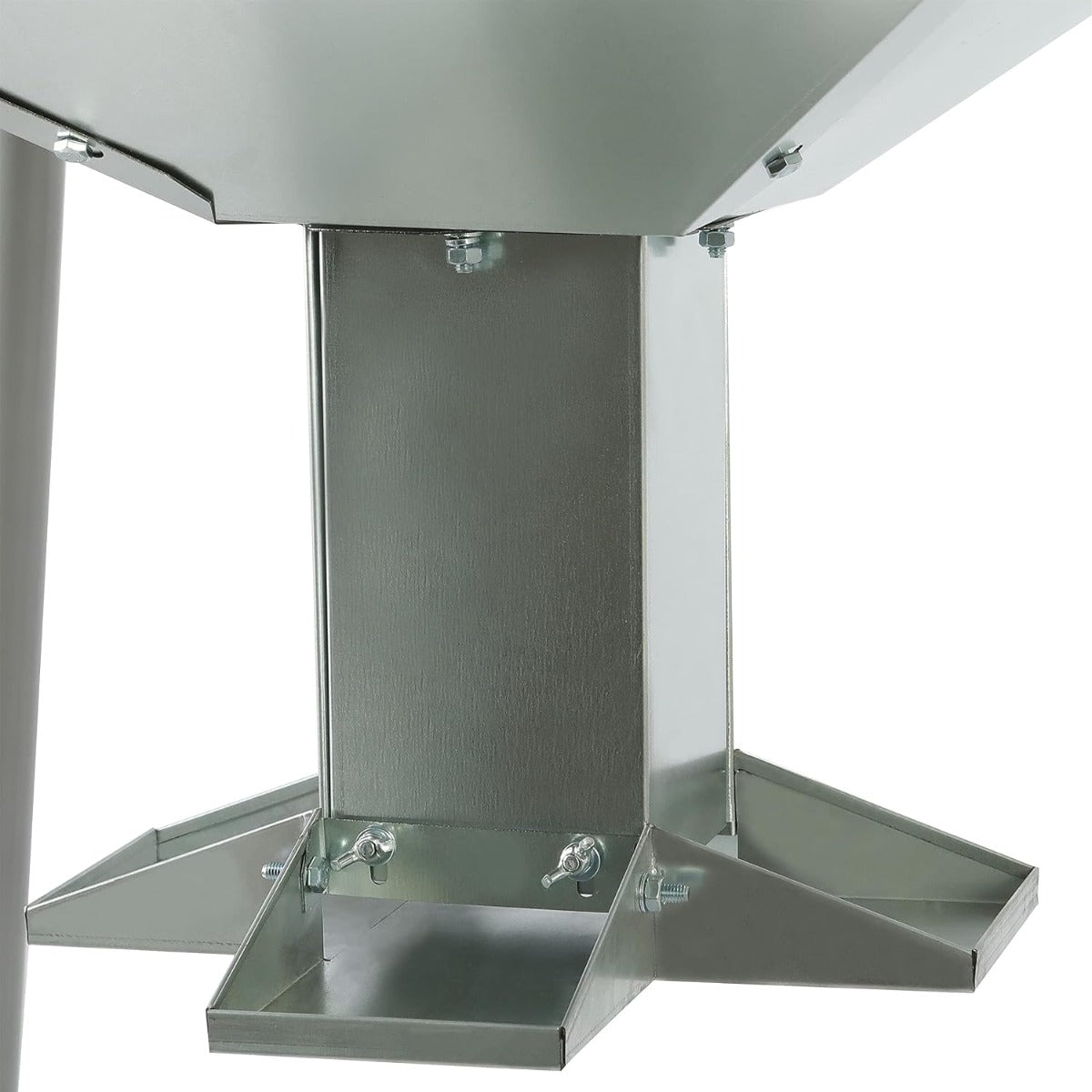 HECASA Steel 450LB Capacity Big Game Gravity Deer Feeder Galvanized Hunting w/o Foot Kit
