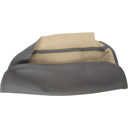 Gray Armrest Center Console Cover Skin Compatible with 2002-2008 Dodge Ram 1500 2500 3500 Synthetic Leather