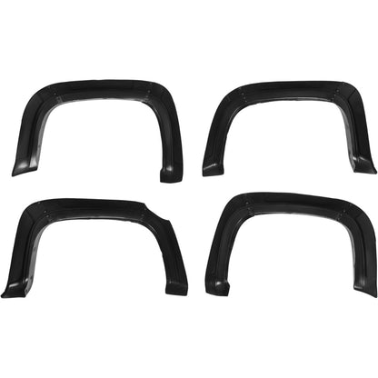 Fender Flare Compatible with 2015-2021 Chevy Chevrolet Colorado | 5.1' bed/Short Beds Model Only Front & Rear 4Pcs Wheel Arch Cover Protector Set Plastic(PP) Textured Black