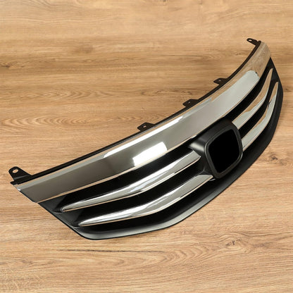 Chrome Front Bumper Grille Grill Compatible with 2011-2012 Honda Accord Sedan 4 Door Replacement for HO1200203 71121TA0A11 Upper Hood Grill