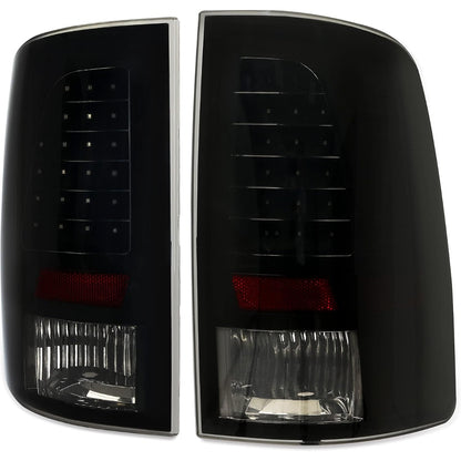Kojem LED Tail Lights Compatible with 09-18 Dodge Ram 1500 2500 3500 Brake Rear Lamps Turn Signal Driver & Passenger Side 1 Pair Taillights Smoke Lens