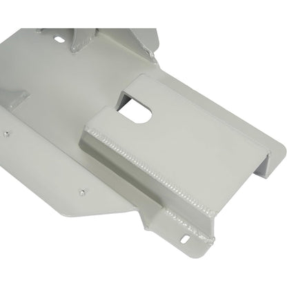 Full Chassis Skid Plate & Swing Arm Guard Compatible with 2001-2005 Yamaha Raptor 660/660R – Aluminum Underbody Protection, Silver Finish