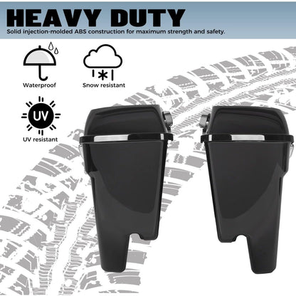 5'' Stretched Extended Saddlebags  for  1993-2013 Harley Davidson Touring Road King Road Glide Street Glide Electra Glide Ultra Classic Hard Saddle Bags W/Lid & Latch Key