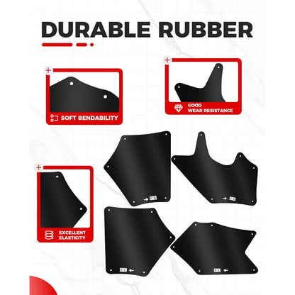 Front Splash Guards Fender Liner Shields w/Clips for 2007-2022 Toyota Tundra Sequoia Replace for Apron Seal Mud Flaps Mudflaps Mudguards 4Pcs