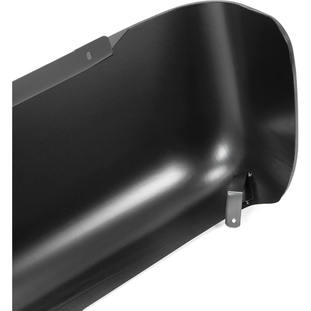 ALMULOO Steel Rear Roll Pan Compatible with 2007-2013 Silverado Sierra 1500 2500 3500 Fleetside Styleside Bed Truck Rear Roll Pan Bumper w/License Light Black