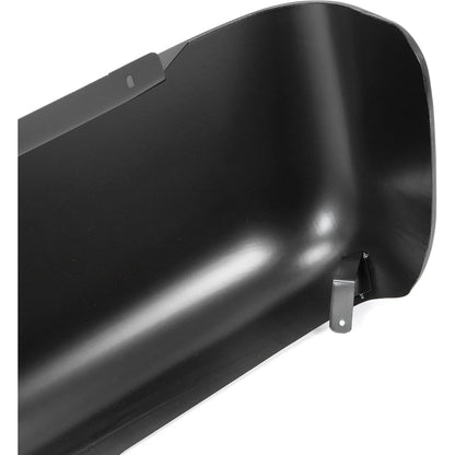 ALMULOO Steel Rear Roll Pan Compatible with 2007-2013 Silverado Sierra 1500 2500 3500 Fleetside Styleside Bed Truck Rear Roll Pan Bumper w/License Light Black
