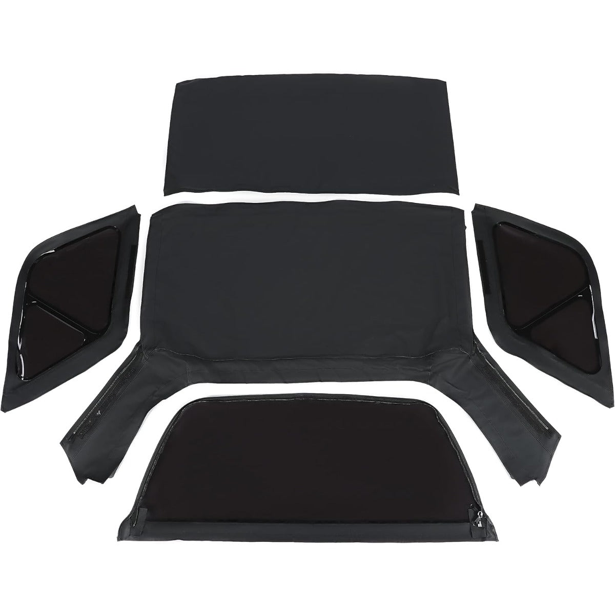 Convertible Soft Top for 1999-2004 Suzuki Vitara Geo Tracker with Removable Tinted Plastic Window Soft Roof Replacement Black Sailcloth Vinyl