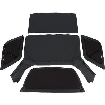 Convertible Soft Top for 1999-2004 Suzuki Vitara Geo Tracker with Removable Tinted Plastic Window Soft Roof Replacement Black Sailcloth Vinyl