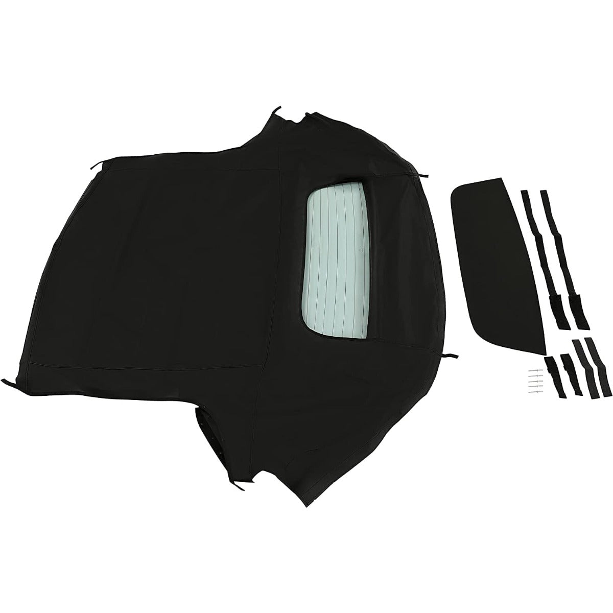 Convertible Soft Top Roof for 2002-2009 Honda S2000 - Black Sailcloth Vinyl Top & Clear Heated Glass Window
