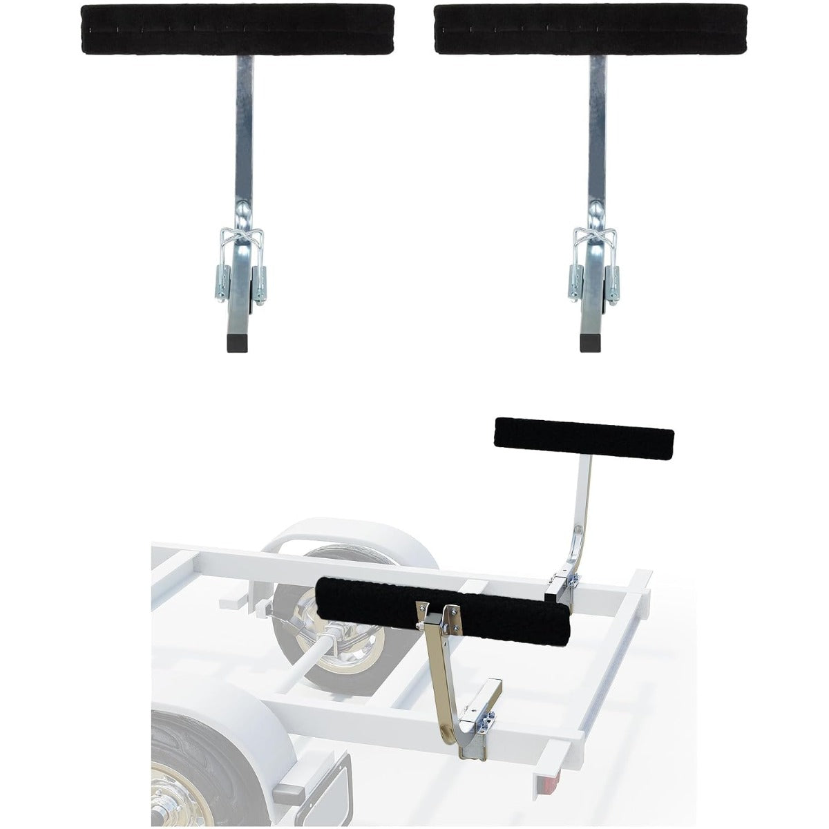 ECOTRIC Boat Trailer Guide 2 Foot Bunk Board Guide-On Rails Galvanized