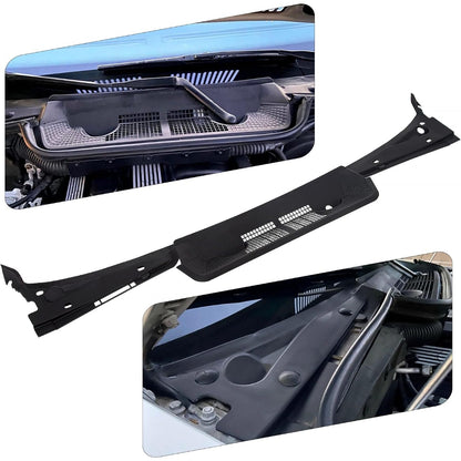 KUAFU Windshield Wiper Cowl Panel Grille Screen Compatible with 1992-1999 BMW E36 318i 318is 323i 323is 328is Replacement for 51711977677 Windscreen Wiper Motor Cover Cowl Trim