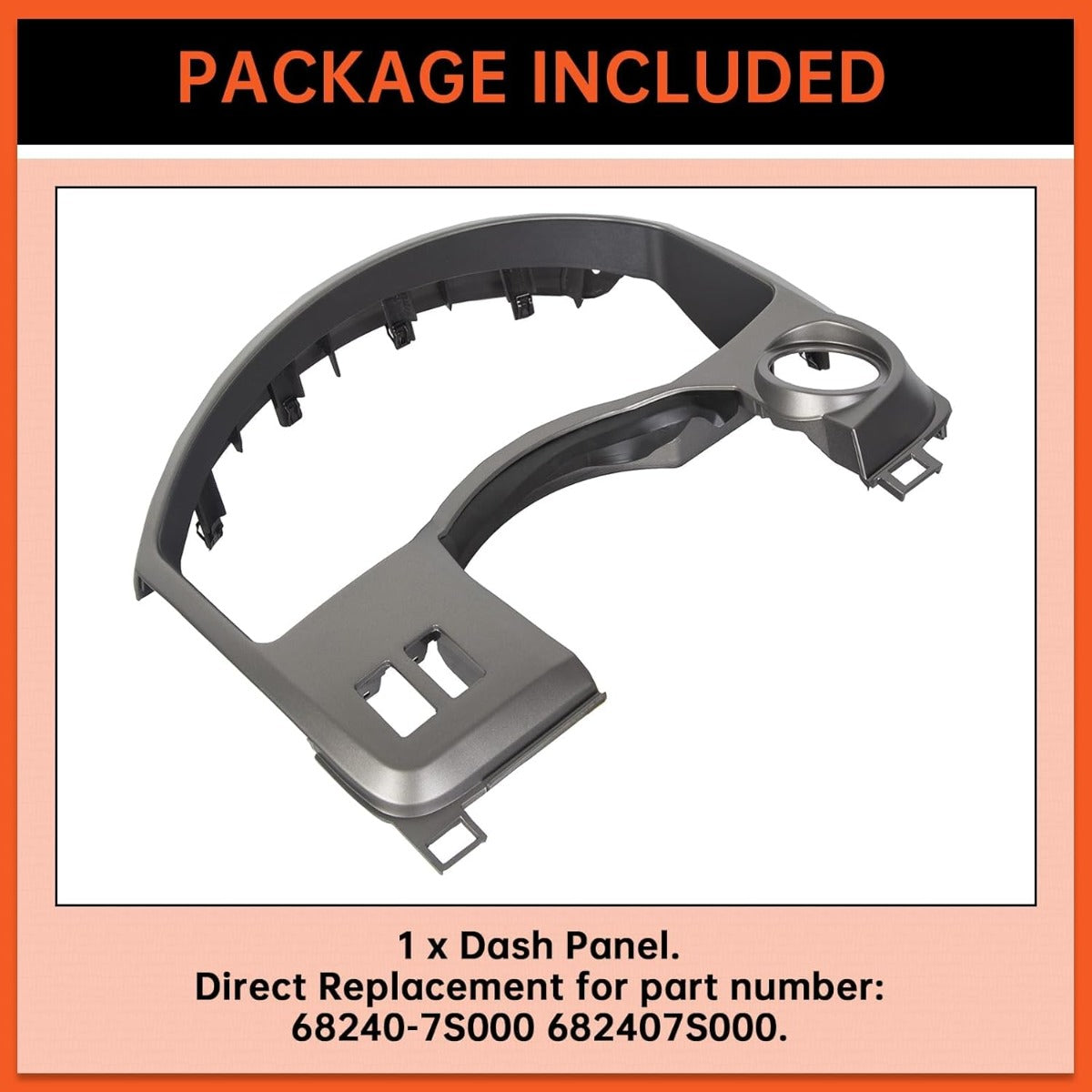 Dash Panel Bezel Trim Compatible with 2004-2006 Nissan Titan Armada Instrument Cluster Dashboard Gauge Cover 68240-7S000