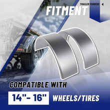 Round Trailer Fenders W/Fender Backs 32-1/8 Inchesx 9-1/8 Inches x 14-3/8 InchesFit 14 Inches-16 Inches Wheels Compatible with Car Hauler Cargo Utility Trailer Landscape Trailer 2 Pack LYAM-432