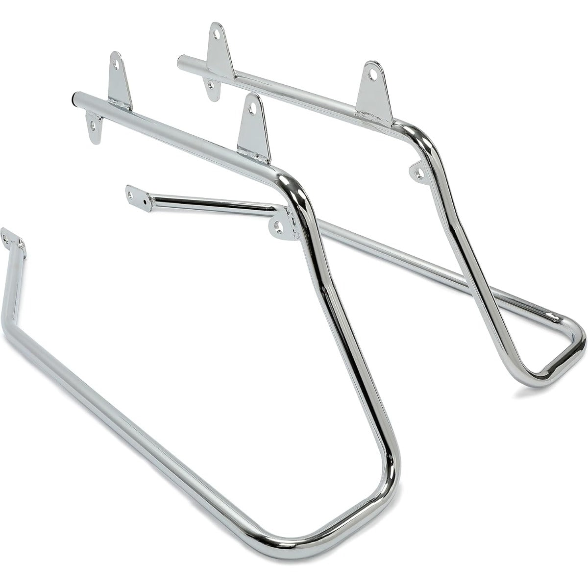 ECOTRIC Saddle Bag Conversion Brackets Support Guard Compatible with Harley Softail 1984-2017 Heritage Springer Fatboy FLSTF FLSTS Bad Boy FXSTSB EFI FLSTFI (Except for Deuce Models) Chrome