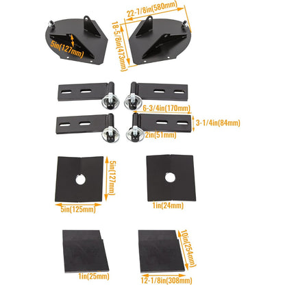 ECOTRIC Snow Plow Pro-Wing Blade Extenders Compatible with Western Boss
