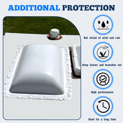 18 Inches x 26 Inches RV Skylight Replacement Cover Compatible with RV Camper Food Truck Motorhome Roof Sunroof Fit Outer Dome Cover 14 Inches x 22 Inches RV Shower Skylight Openings Roof Vent Cover White LYAP-737-1