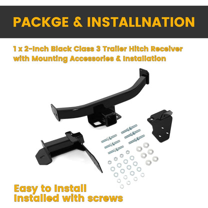2-Inch Trailer Hitch Compatible with 2021-2026 Kia Sorento/Hyundai Santa Fe Class 3 Towing Hitch Receiver