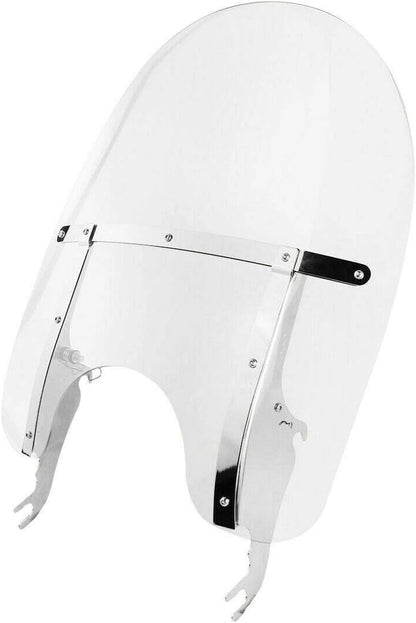 Large 26-1/2inches X 23inches Detachable Motorcycle Windscreen Windshield Compatible With 2000-UP Harley Davidson Heritage Softail Classic FatBoy FLS FLST FLSTC FLSTF FLSTFB FLSTN Clear WSD-04