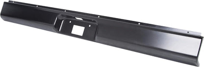 Rear Roll Pan License Plate Compatible with 1973-1987 Chevy GMC C10 C20 C30 K10 K20 K30 Silverado Fleetside Styleside Bed Steel Bumper Roll Pan W/LED Light Black LYAM-399