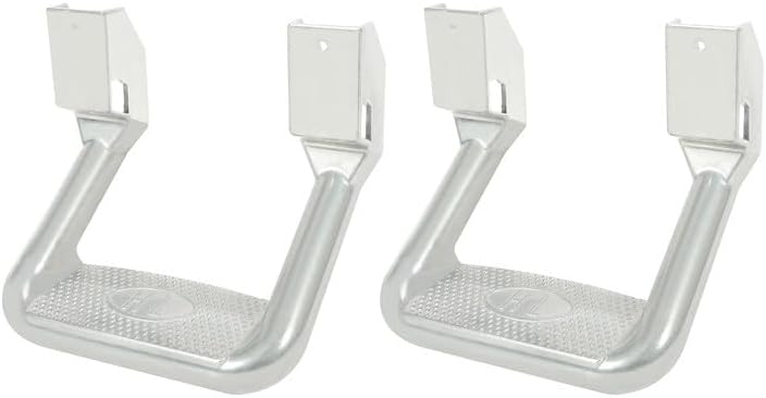 Universal Side Step Compatible with Chevy (Chevrolet), Ford, Toyota, GMC, Dodge RAM, Jeep, Set of 2, Polishing Aluminum Silvery LYAM-634-1