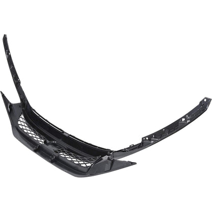 Front Bumper Mesh Grille Compatible with 2019-2021 Honda Civic Type R Style Replacement for 71125-TEY-Y01, 71121-TBA-A51, HO1200241 Glossy Black Hood Mesh Grill w/ 2Pcs Eyebrows ABS Plastic