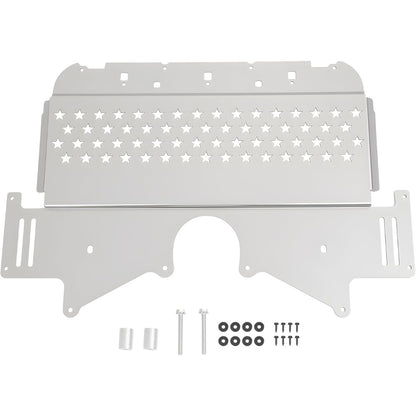 Oil Cooler Skid Plate Compatible with 2021-2024 BMW M3 G80 M4 G82 M2 G87 Aluminium Powder Coated Silvery