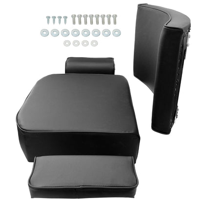 Seat Cushion & Armrest Kit Compatible with John Deere Crawler Dozer 420 430 440 1010 2010 Seat Back Seat Bottom and Pair Arm Rest