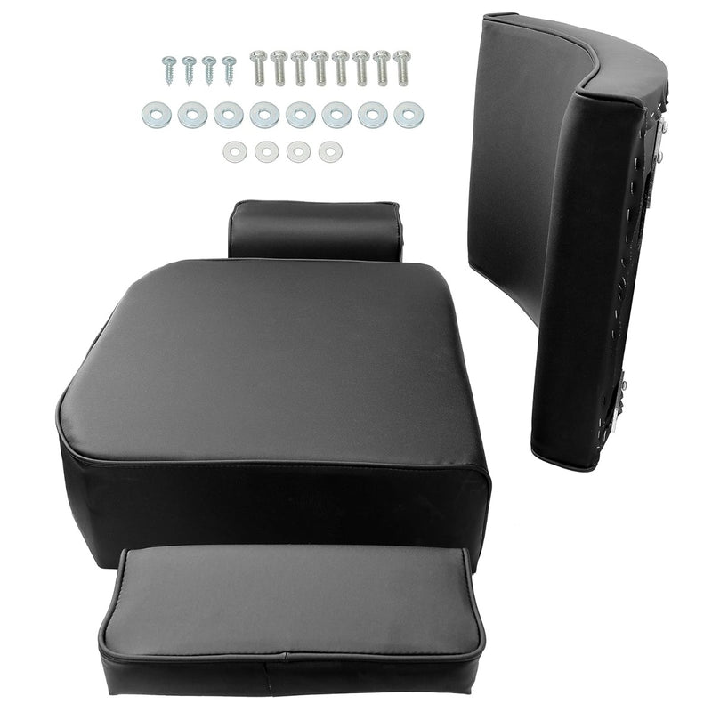 KUAFU Seat Cushion & Armrest Kit Compatible with John Deere Crawler Dozer 420 430 440 1010 2010 Seat Back Seat Bottom and Pair Arm Rest