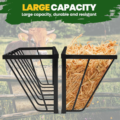 KUAFU Hay Feeder Goat Wall Mount Sheep Hay Rack Horses Feeding Trough Gallo