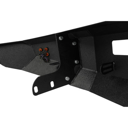 Front Bumper Assembly Compatible with 1996-2002 Toyota 4Runner Third Gen w/Light Holes & Flush Mount Amber LED Turn Signal Lights Steel Powder Coated Black