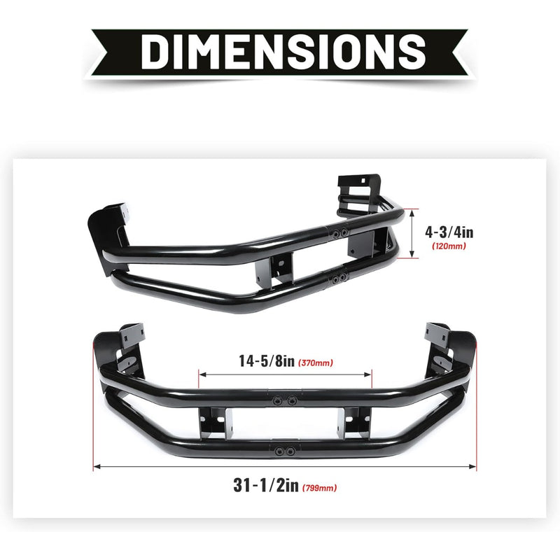 HECASA Rear Bumper & Trailer Hitch Kit Compatible with John Deere ZTrak Zero-Turn Mowers Z235 Z255 Z335E Z335M Z345M Z345R Z355E Z355R Z365R Z375R