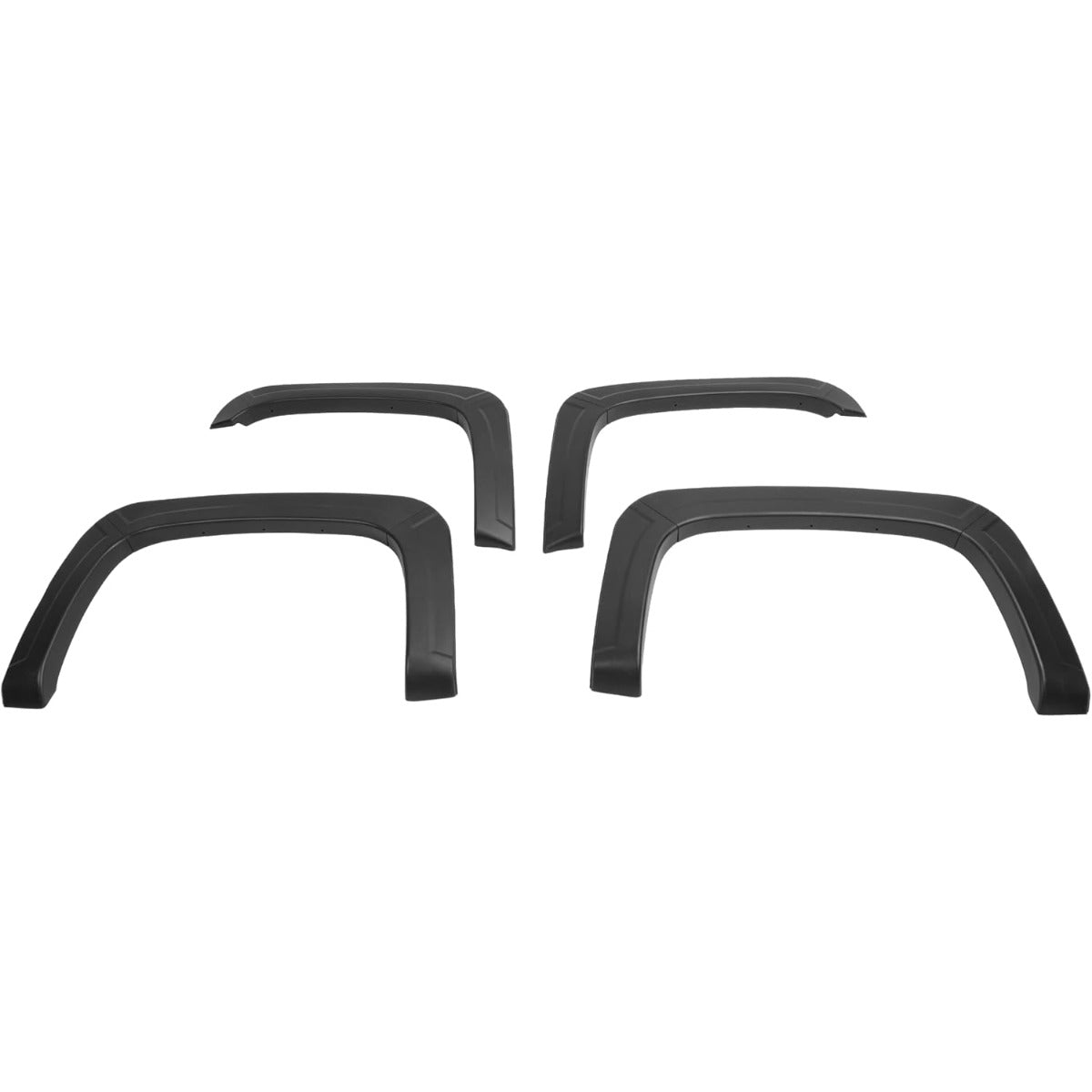 4Pcs Fender Flares Set Compatible with 2007-2013 Chevy Chevrolet Silverado 1500 Standard/Extended Cab Front & Rear Wheel Arch Cover Protector Plastic(PP) Textured Black