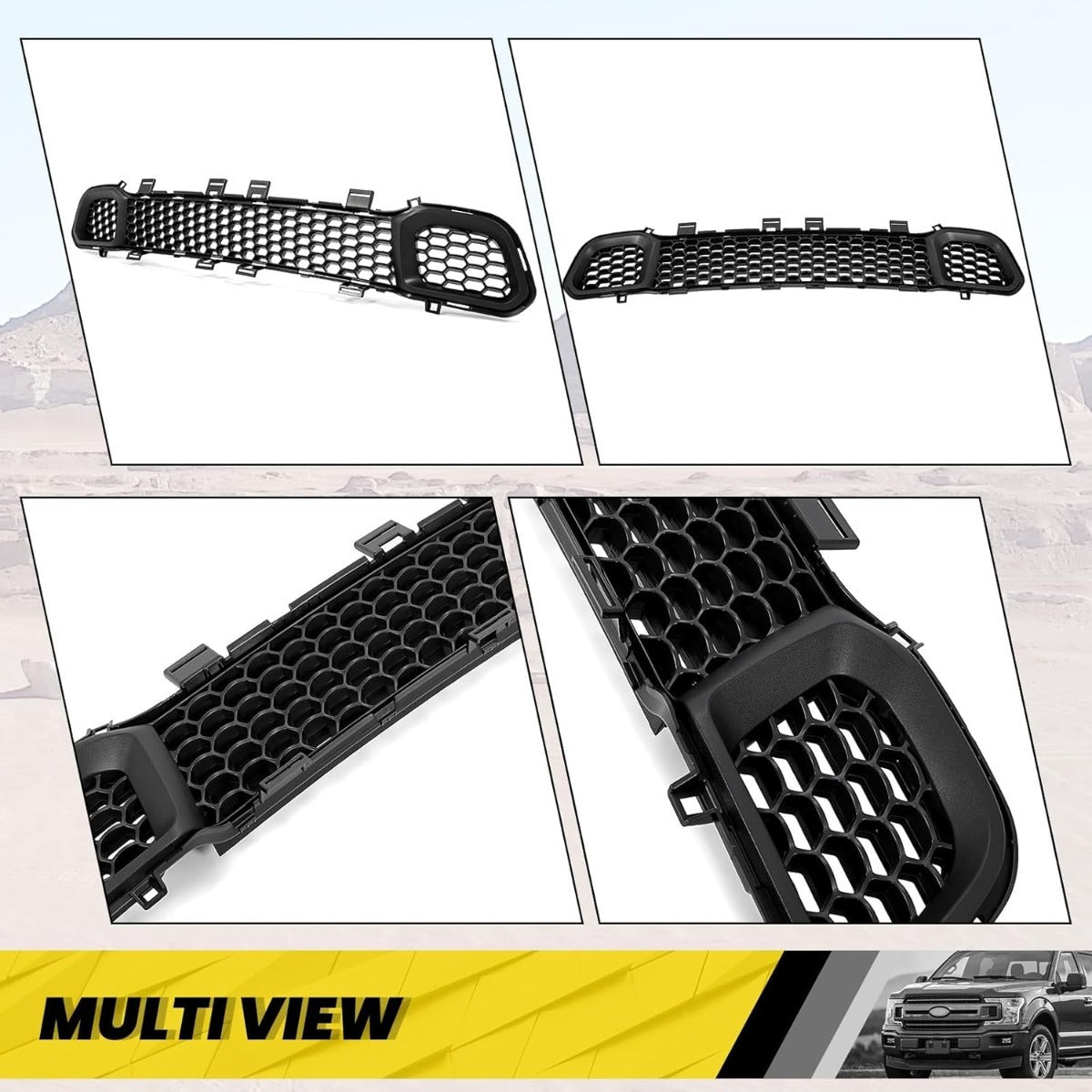 Front Lower Grill Compatible with 2014-2018 Jeep Cherokee 68203216AA CH1036126 Bumper Lower Hood Grille Black