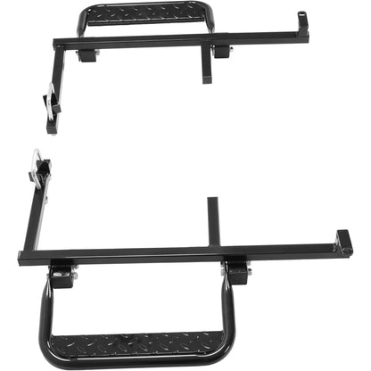Wutist Heavy Duty Nerf Bar Running Board Kit Compatible with 2008-Present EZGO RXV Electric & Gas Golf Cart Driver & Passenger Side Steps Steel Powder Coated Black (2 Sets)