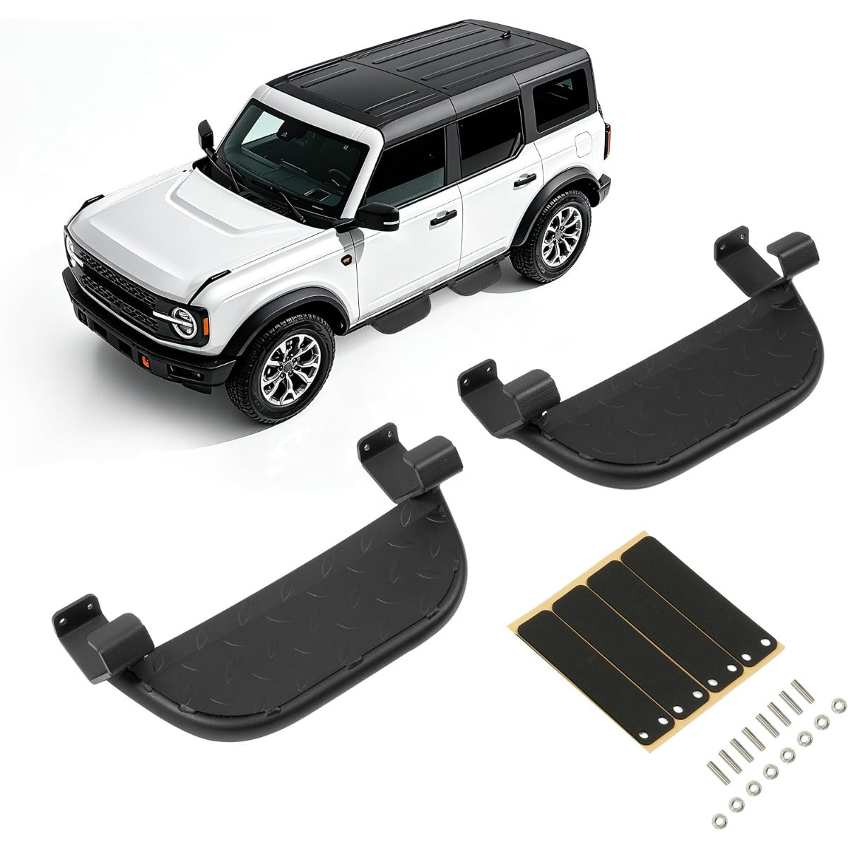 ALMULOO Step Compatible with Bronco 2/4 Door Model Running Boards Step