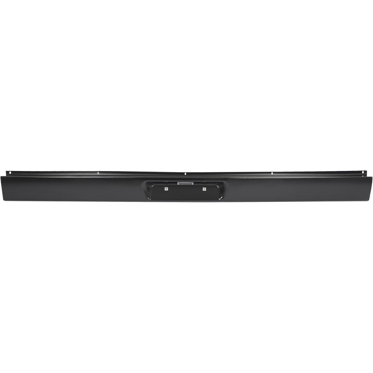 KUAFU Rear Roll Pan Compatible with 1987-1996 Ford F150 Styleside/Fleetside Bed W/LED License Light and Plate Box Bumper Rollpan Face Bar Steel Black