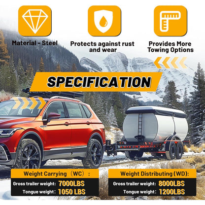Kojem Trailer Hitch Compatible with 2016-2023 Tacoma 2" Receiver Tow Hitch