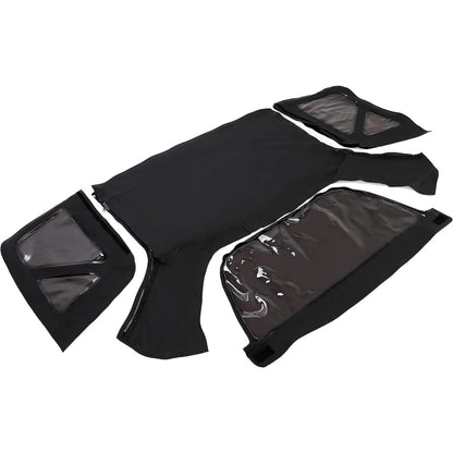 Convertible Soft Top Replacement  for  1996-2002 Kia Sportage Black Sailcloth Vinyl Tinted Plastic Window