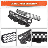 Load image into Gallery viewer, Upper Lower Grill Compatible with 2015-2023 Dodge Charger SRT Scat Pack Daytona 68394592AA 68417505AB Air Inlet Dual Kit Mesh Grille Guard Bezels LYAP-335-1
