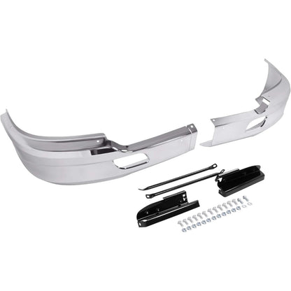 ALMULOO Front Bumper Corner Compatible with 2013-2021 Kenworth T680 with Bracket Replace for KEN08-0001CH-L KEN08-0001CH-R Steel Chrome- Left & Right Side